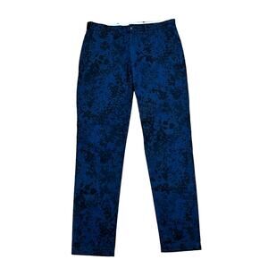 Club Monaco Connor Modern Slim Fit Chino Flat Front Pants Men W32 L32 Blue Black